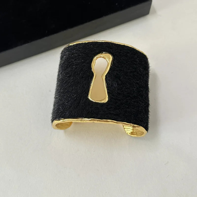 Keyhole Open Cuff Bracelet