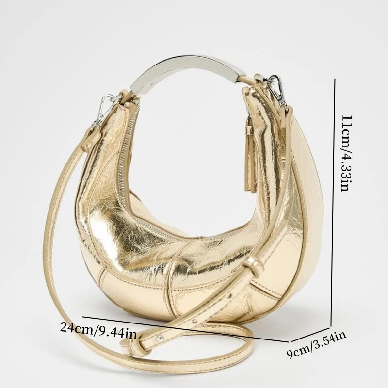 新月金属单肩包