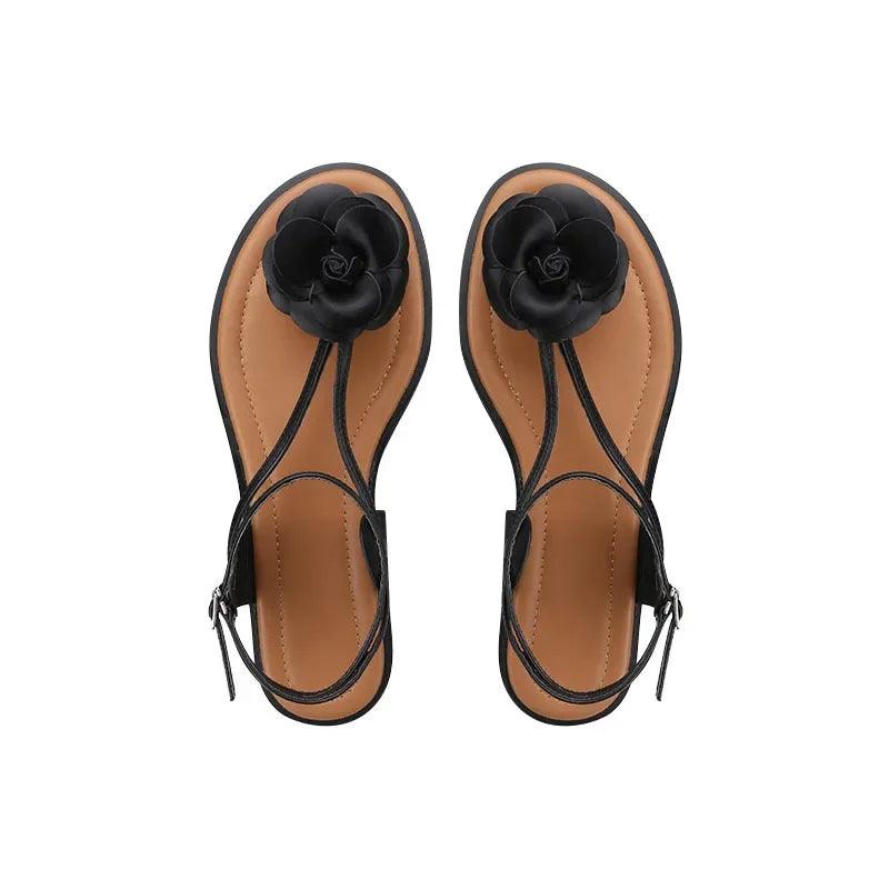Lola Flower Flat Sandaler
