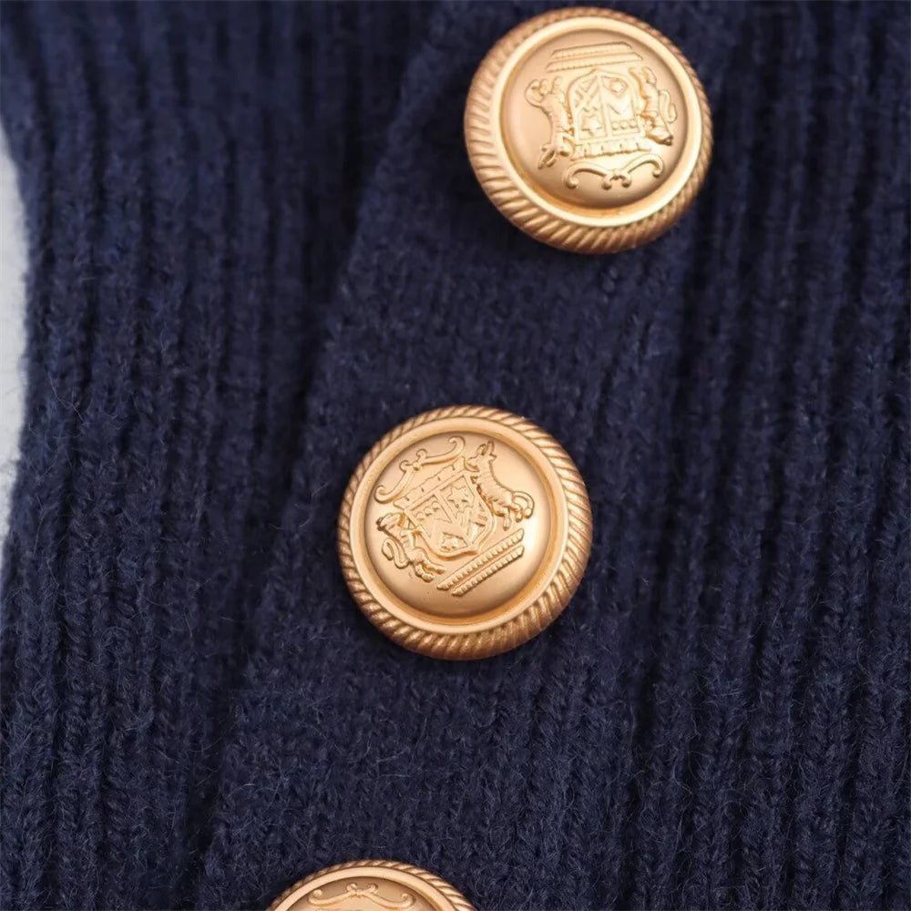 سترة محبوكة بربطة عنق على شكل فيونكة على طراز ريترو