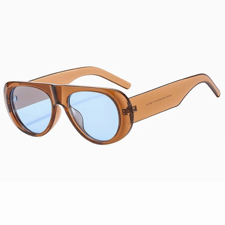 Oversized Pilot Sunglasses - Brown