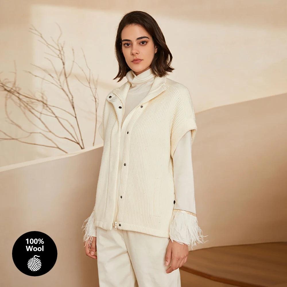 Strickjacke aus 100 % Merinowolle