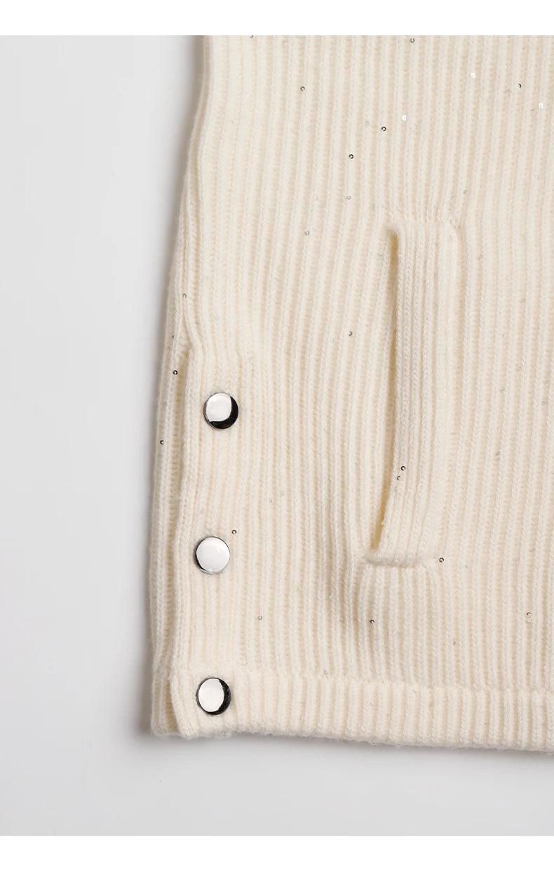 100% merinoull strikket cardigan