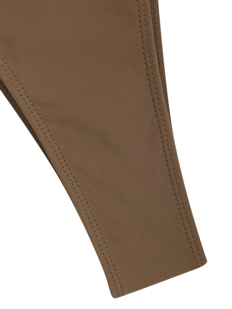 Bikini bandeau à anneaux