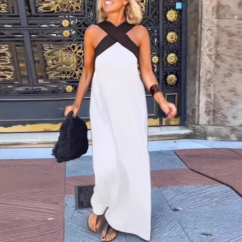 Lola Cross Halter Sling Dress