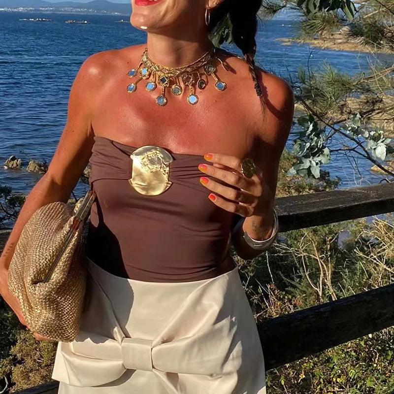 Body Ariel z odkrytymi ramionami