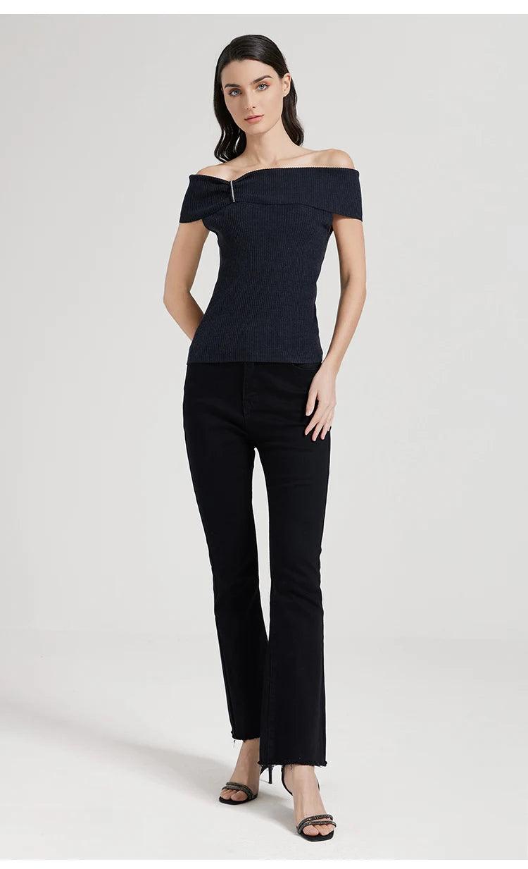 Jackie Merino and Silk Top