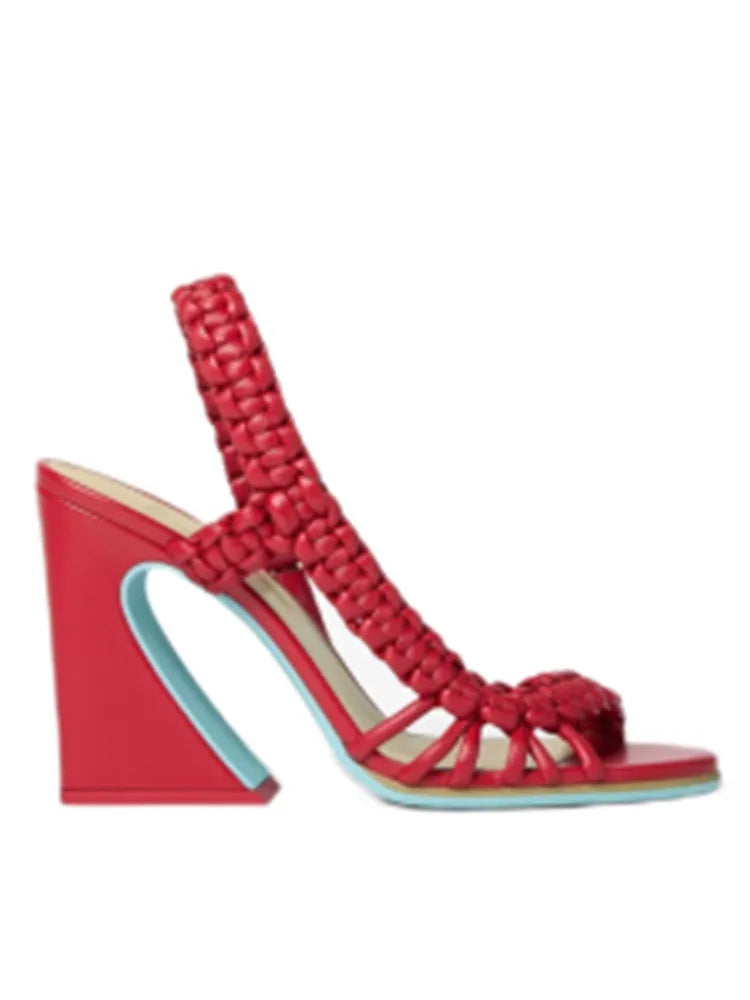 Sandra Woven Heel Sandals