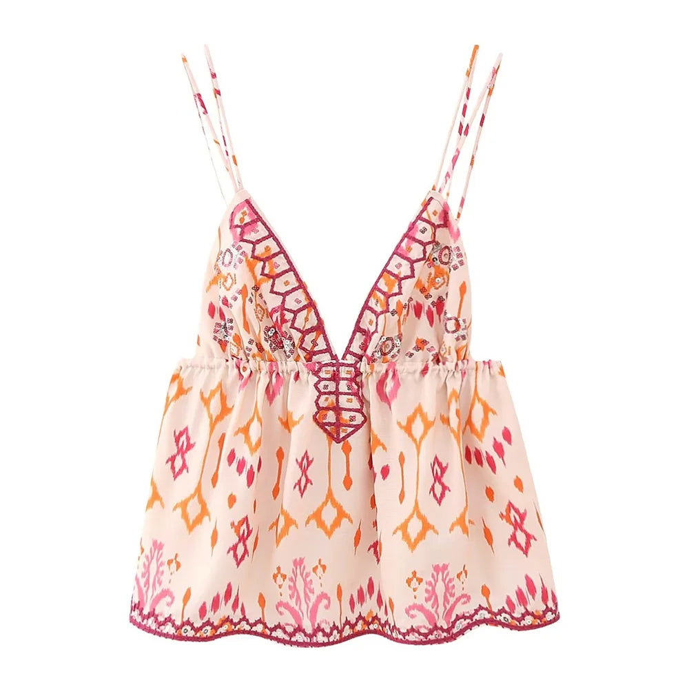 Katie Sommar V-ringad Topp