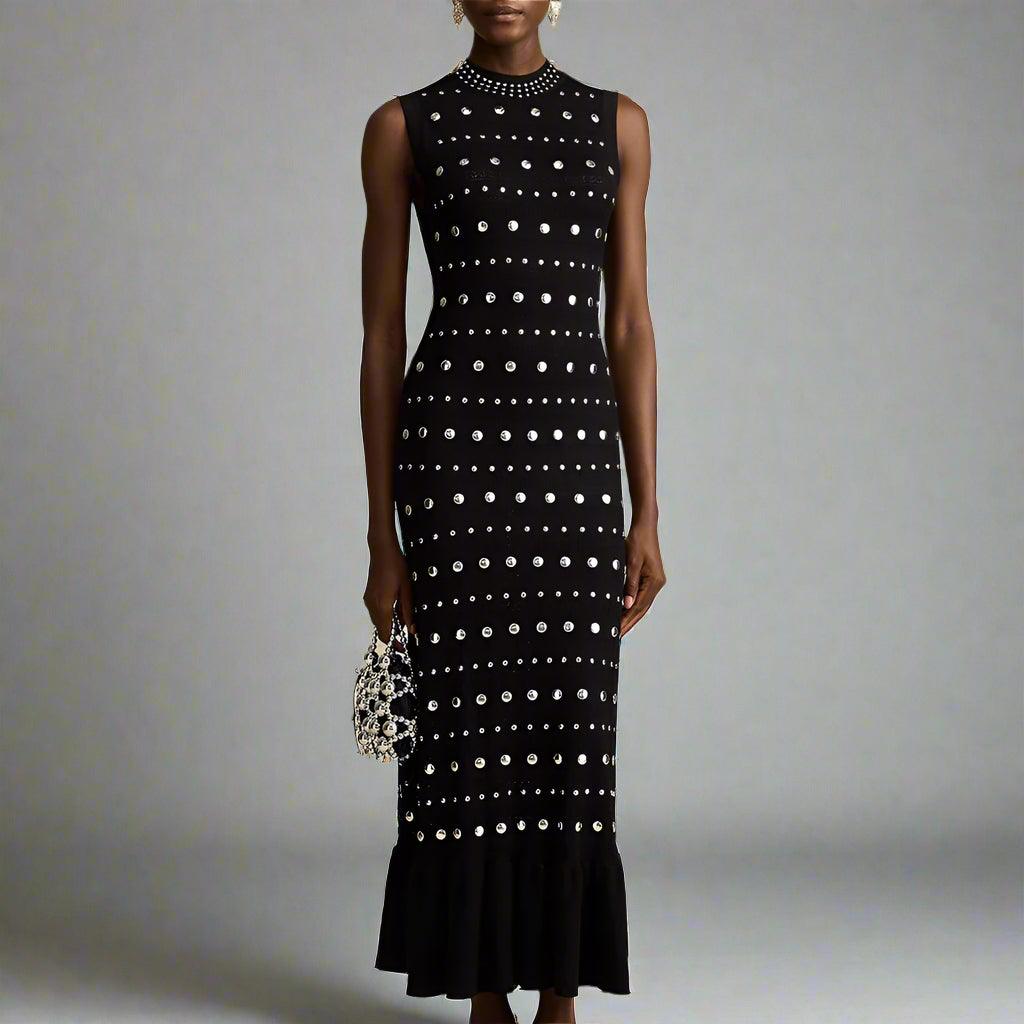 रेबेका स्प्लिस्ड डायमंड ड्रेस