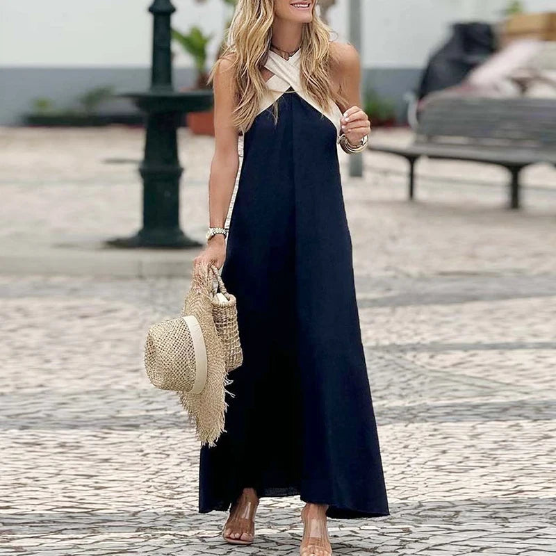 Lola Cross Halter Sling Dress