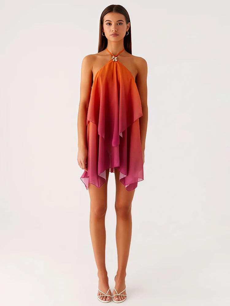 Tara Gradient Backless Dress