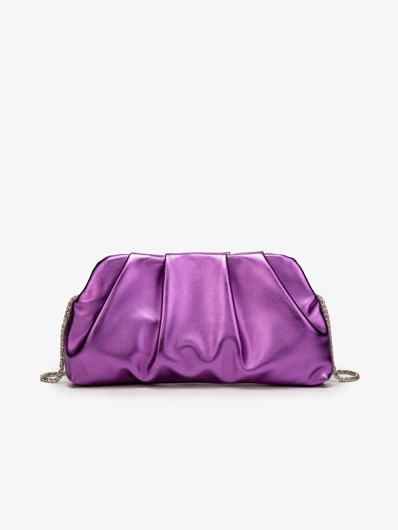 Side profile of Anna chain shoulder bag showing depth and structure