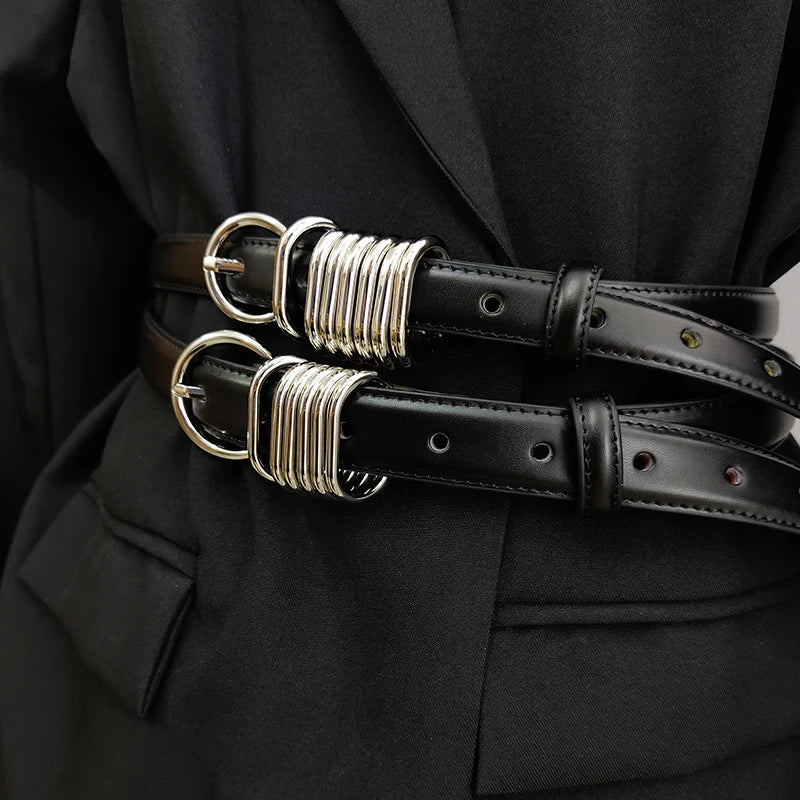 Genuine Leather Double Belt