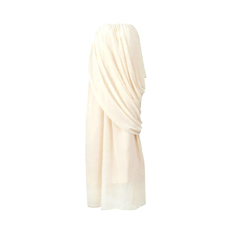 Margaret Pleated Strapless Dress