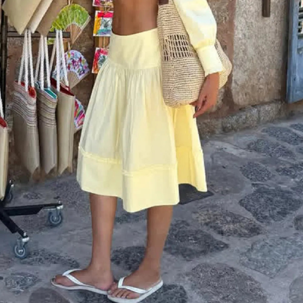 Marissa Low Waist Midi Skirt