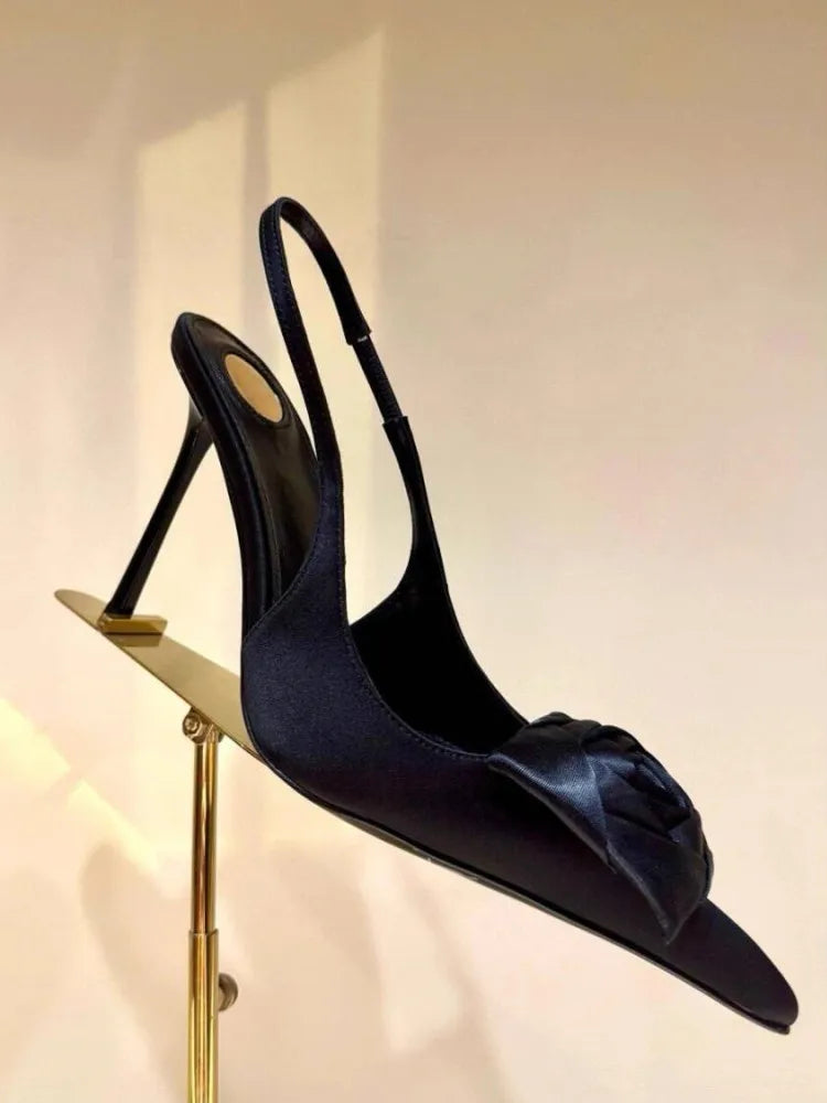 Slingback Rose Pump Heels