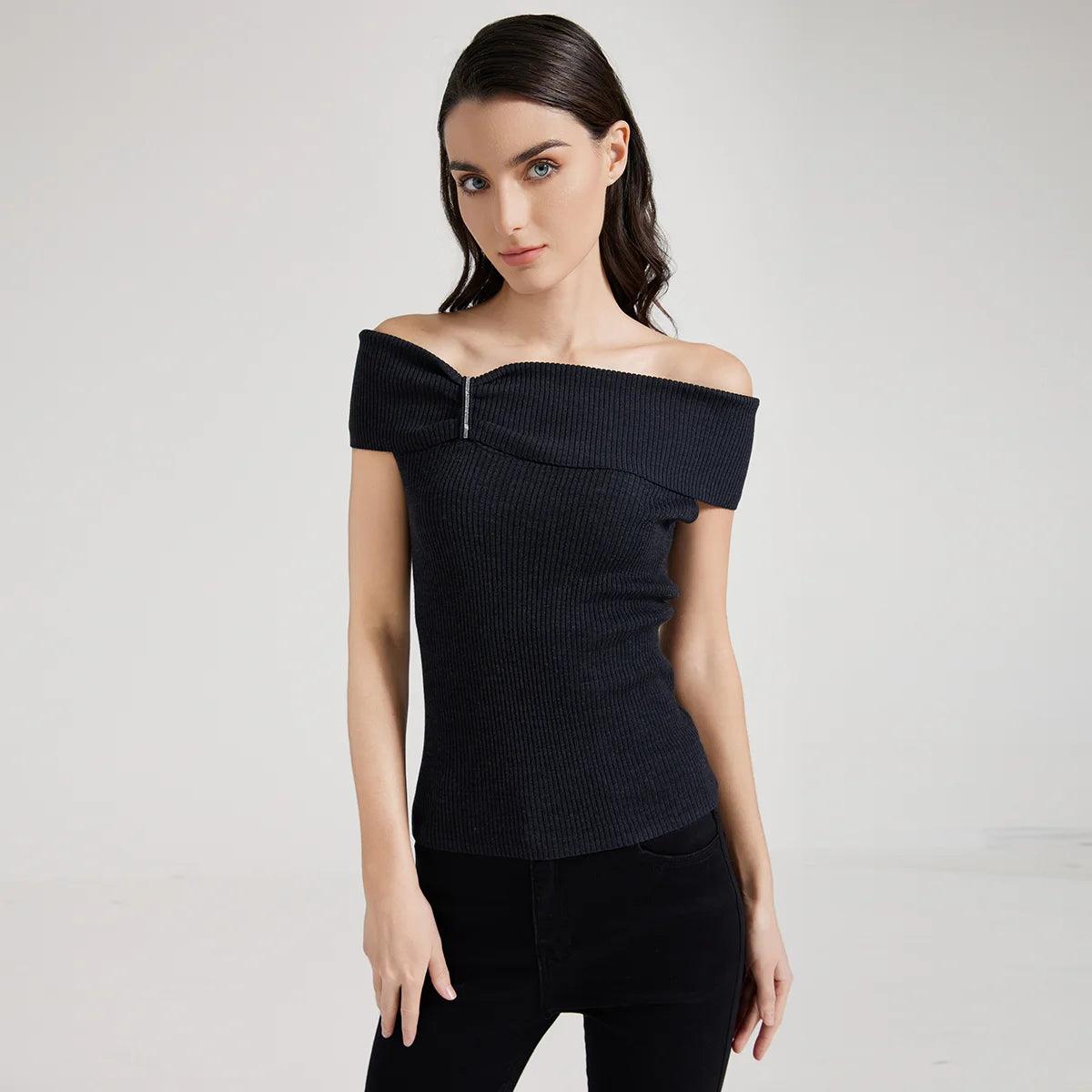 Top Jackie de merino y seda