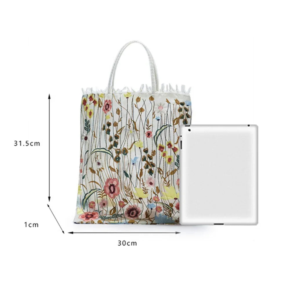 Embroidered Lace Flower Bag