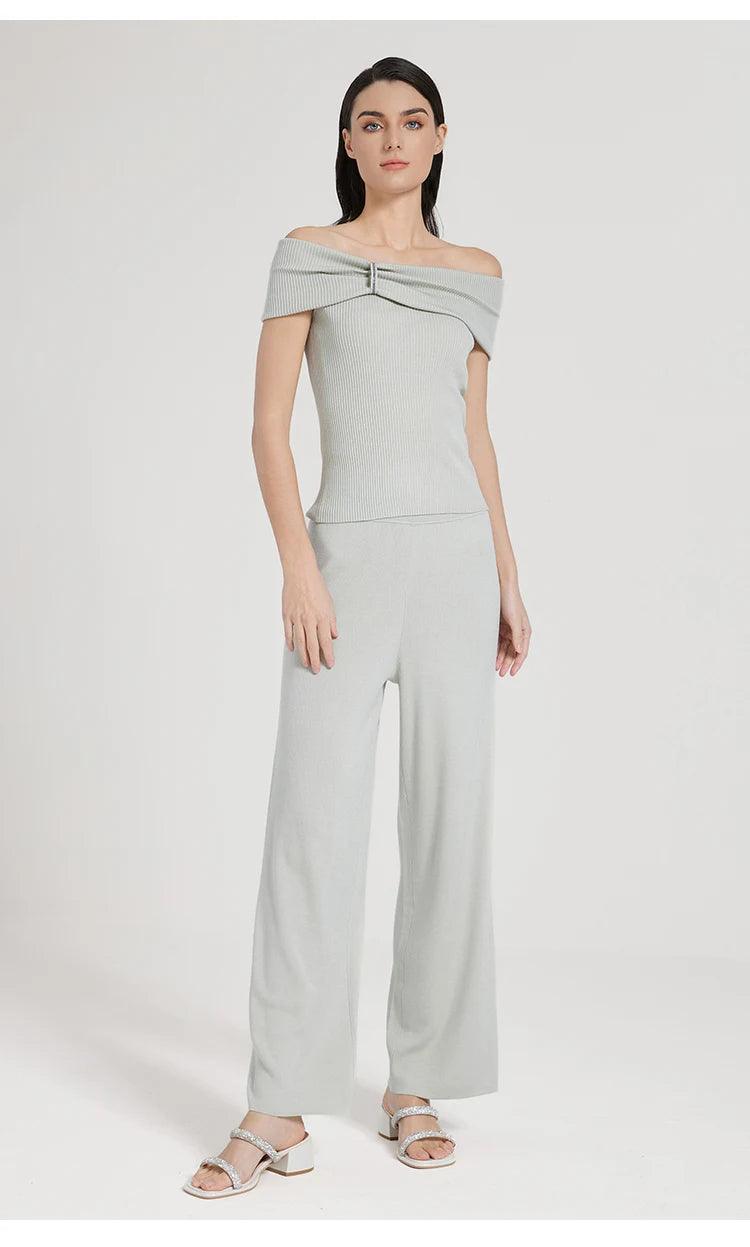 Jackie Merino and Silk Top