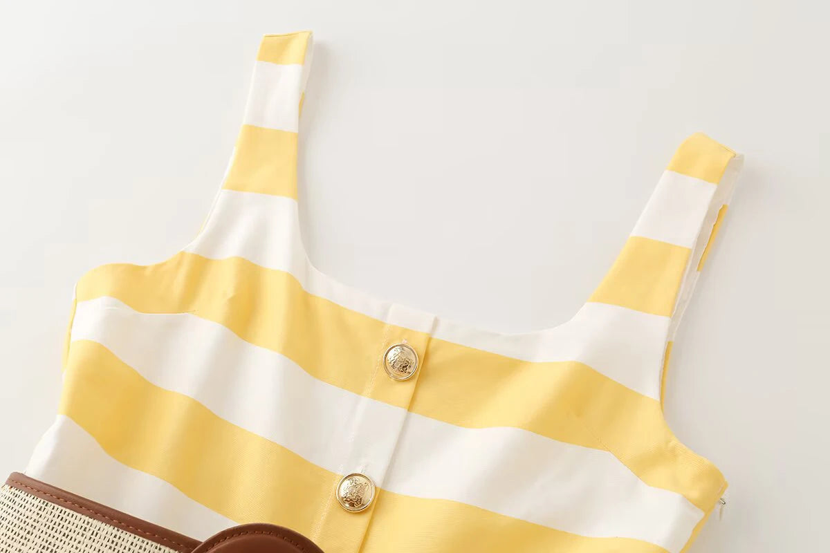 Summer Striped Midi Dress
