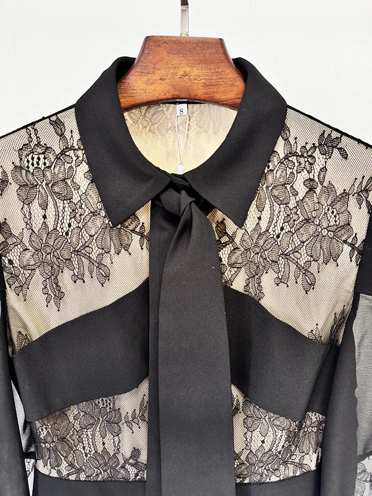 Allie Lace Pleated Dress