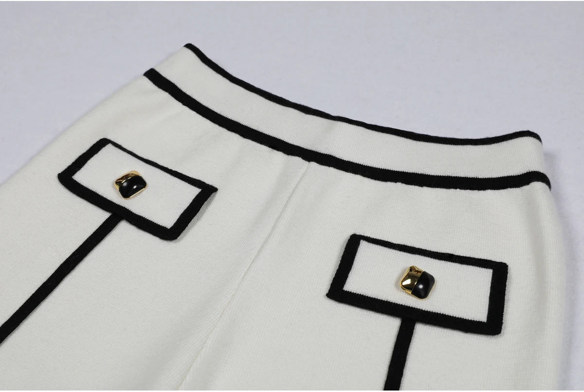 Pantaloni Claudia con finiture a contrasto