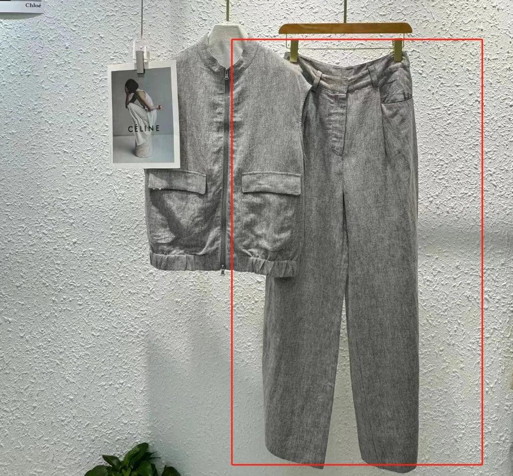 100% Linen Loose Trousers