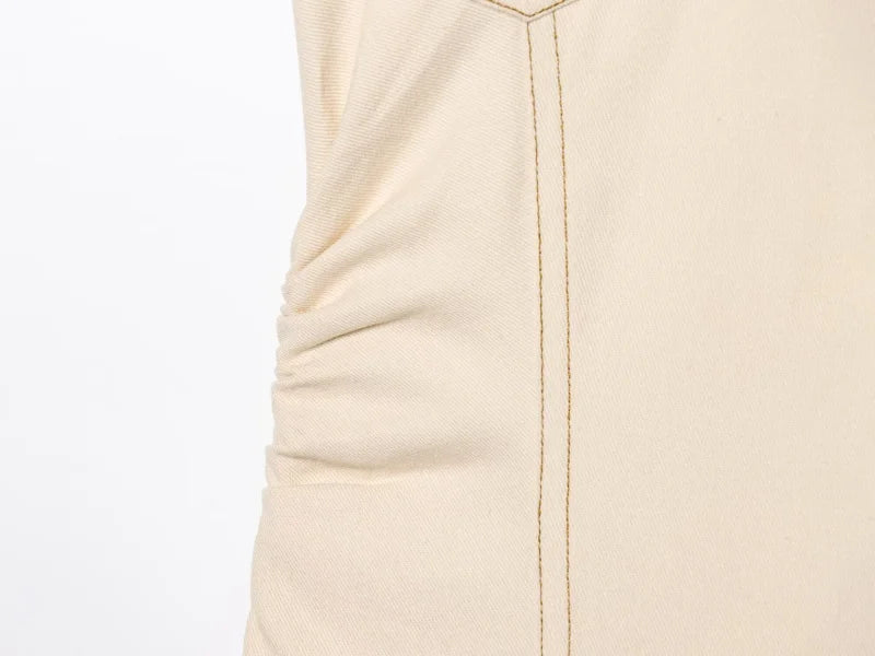 Vestido midi jeans com gola e botões