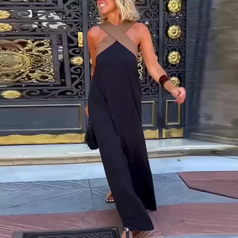 Lola Cross Halter Sling Dress