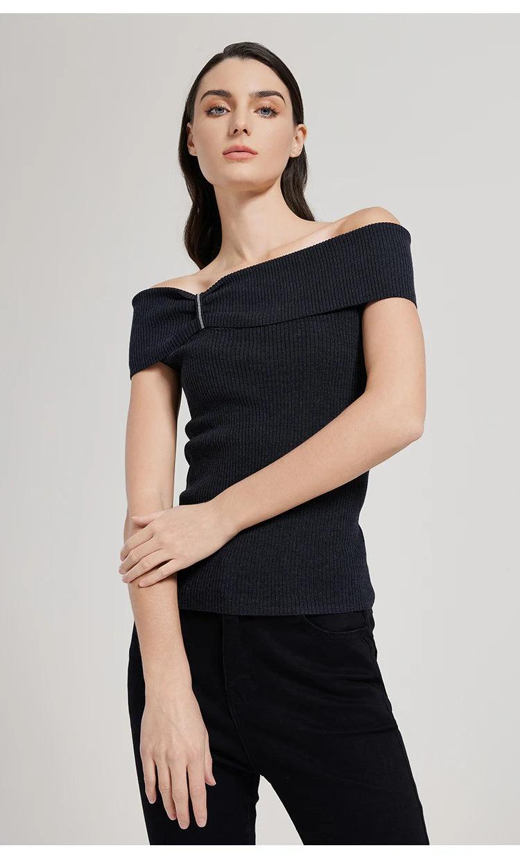 Top Jackie de merino y seda