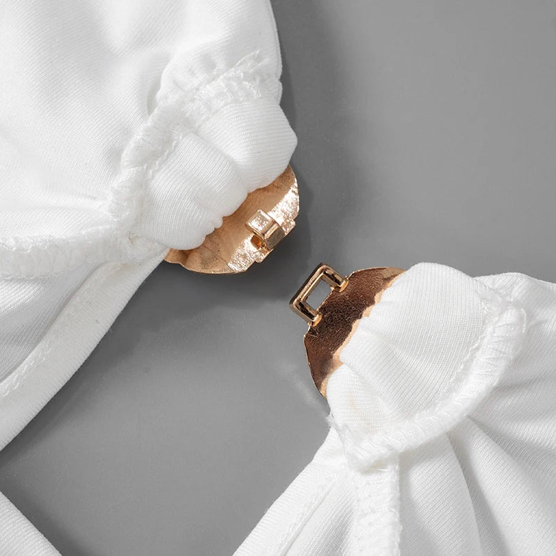 White Strapless Maxi Dress