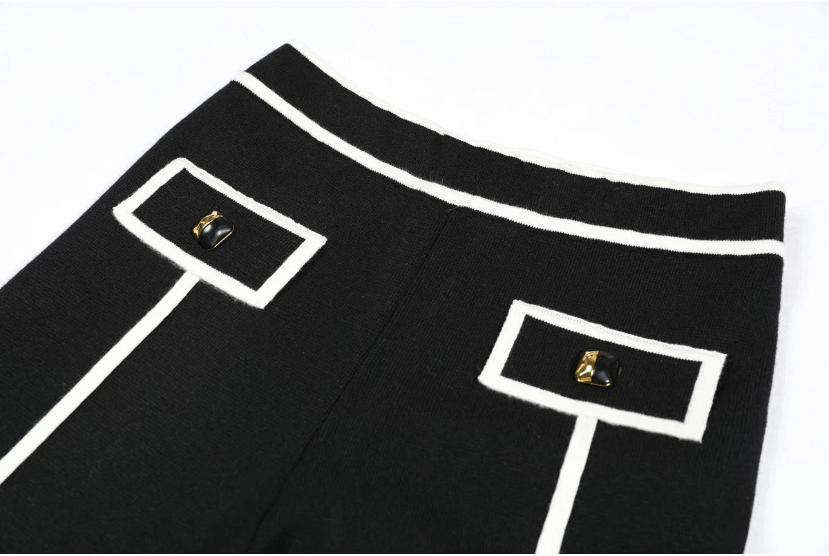 Pantaloni Claudia con finiture a contrasto