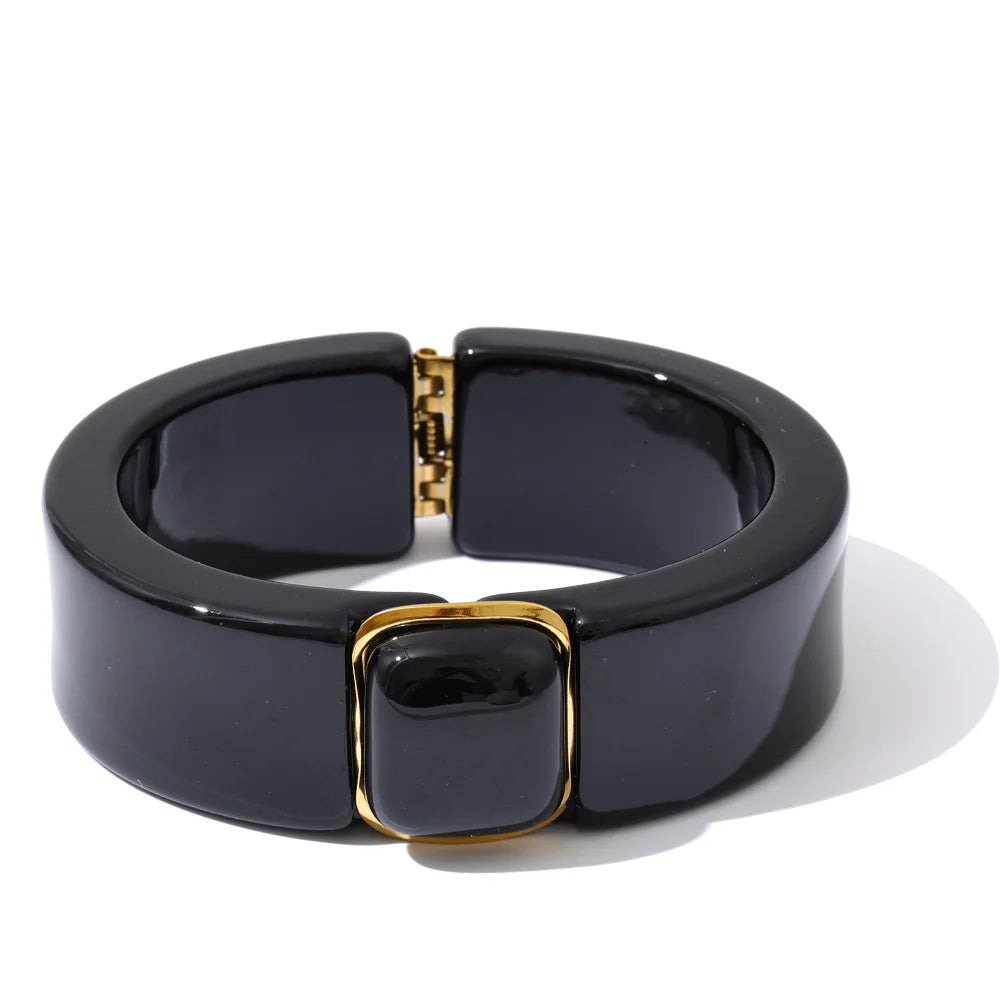 Acrylic Square Marble Bracelet Bangle