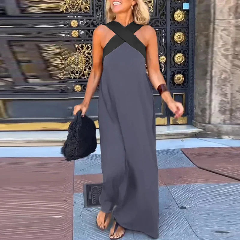 Lola Cross Halter Sling Dress