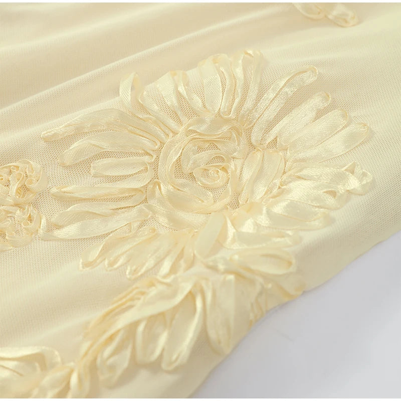 Andy Yellow Floral Printed Maxi Dress