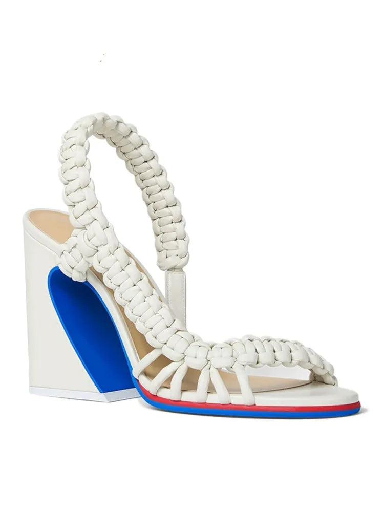 Sandra Woven Heel Sandals