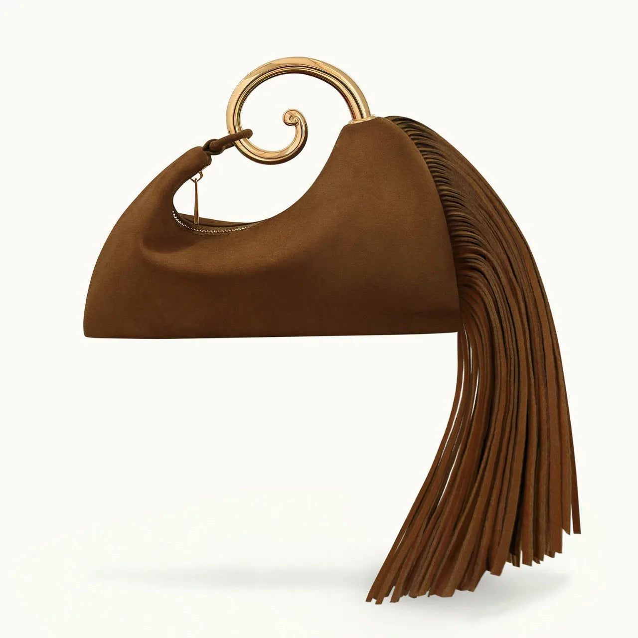 Mini Faux Suede Fringed Bag