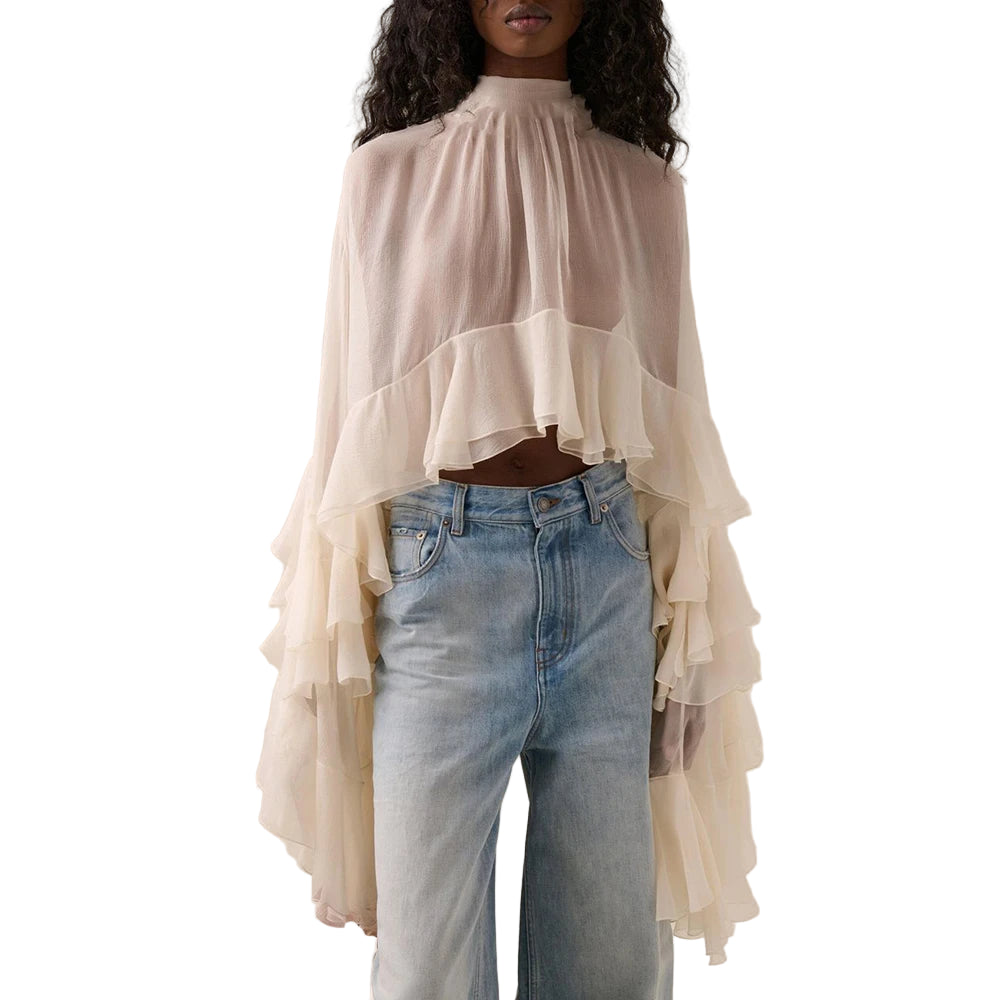 Blusa holgada con volantes Mia