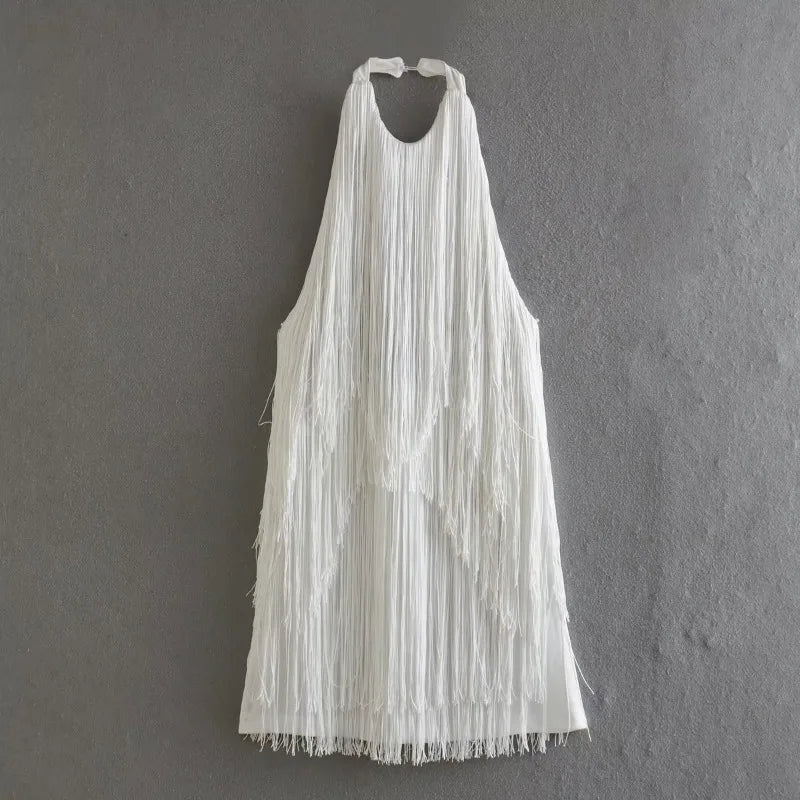 Mariela Backless Tassel Dress