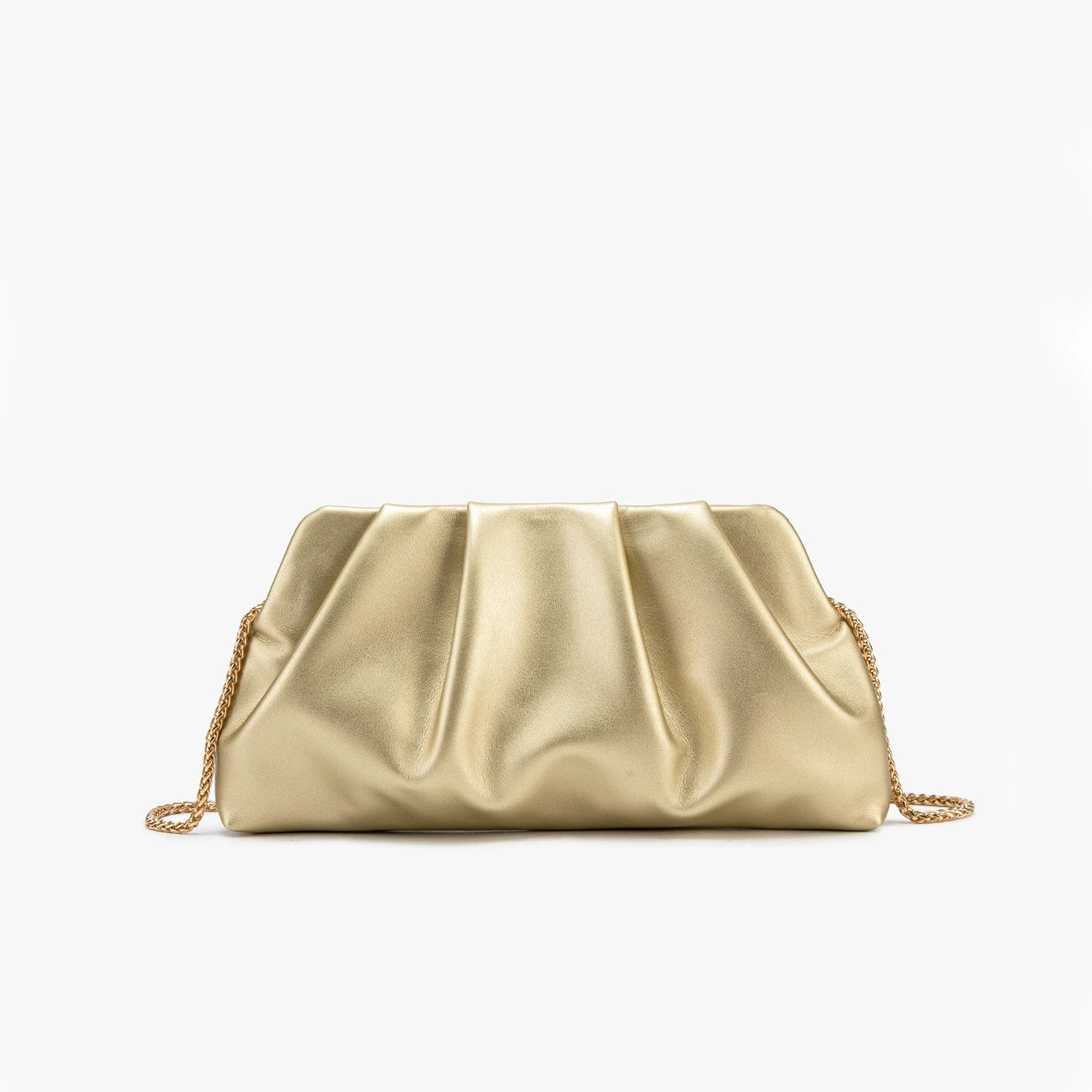 Back view of Anna chain shoulder bag showing construction and stitching