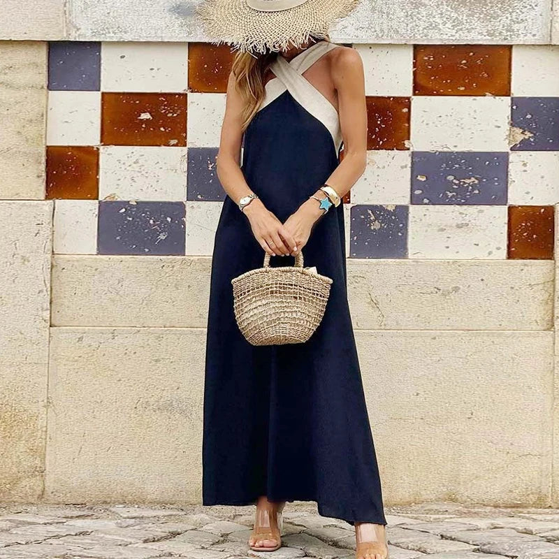 Lola Cross Halter Sling Dress