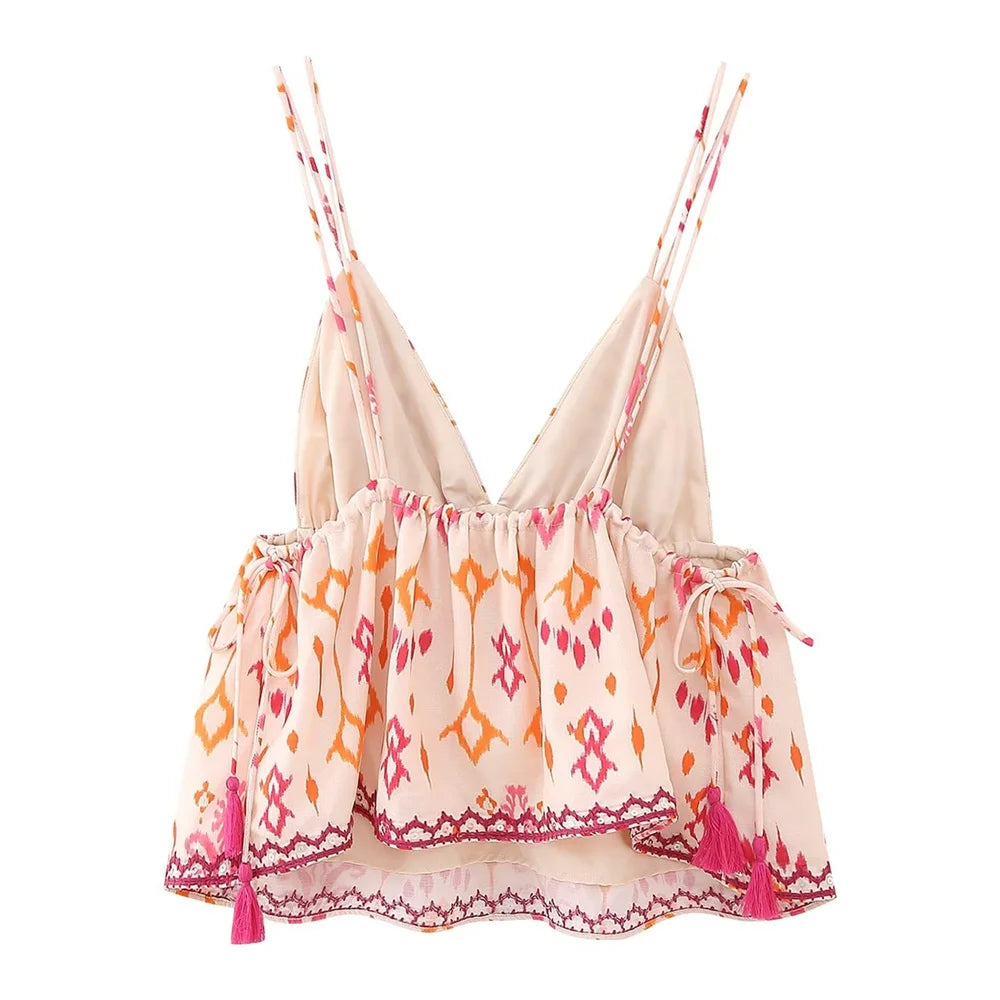 Katie Sommar V-ringad Topp