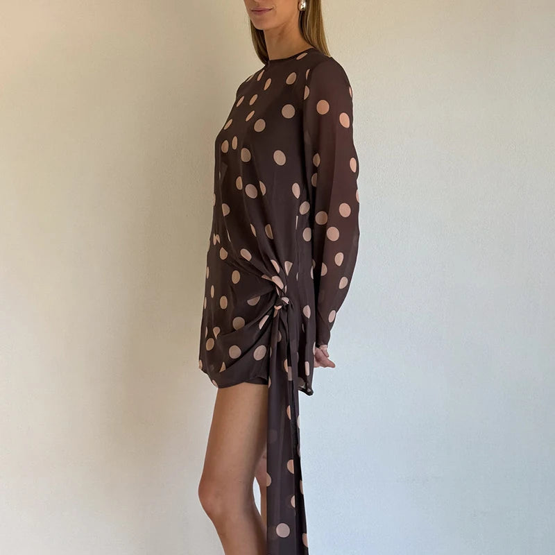 Мини-платье в горошек Leyla