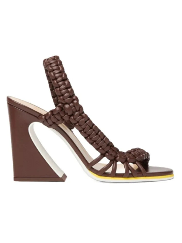 Sandra Woven Heel Sandals