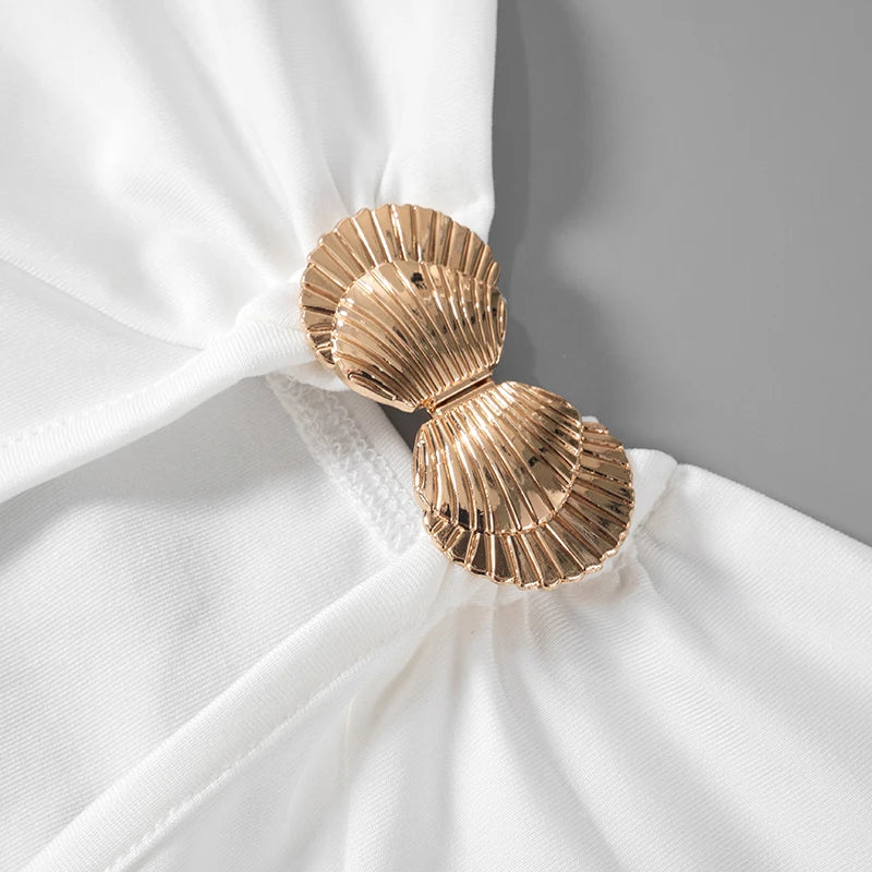 White Strapless Maxi Dress