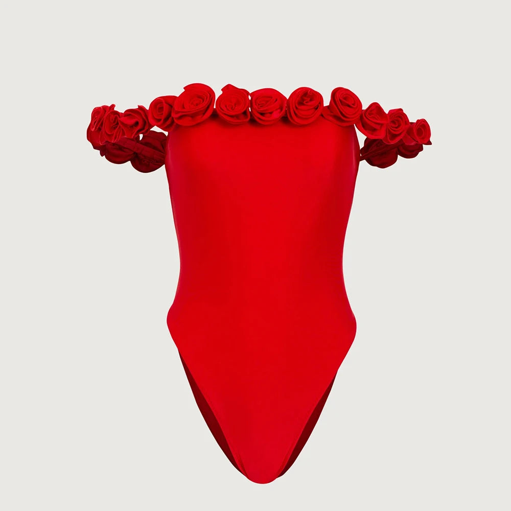 Strój kąpielowy bandeau Roses