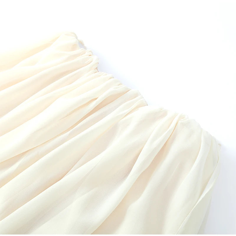 Margaret Pleated Strapless Dress