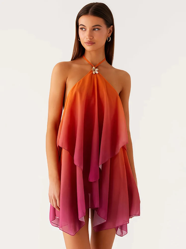 Tara Gradient Backless Dress