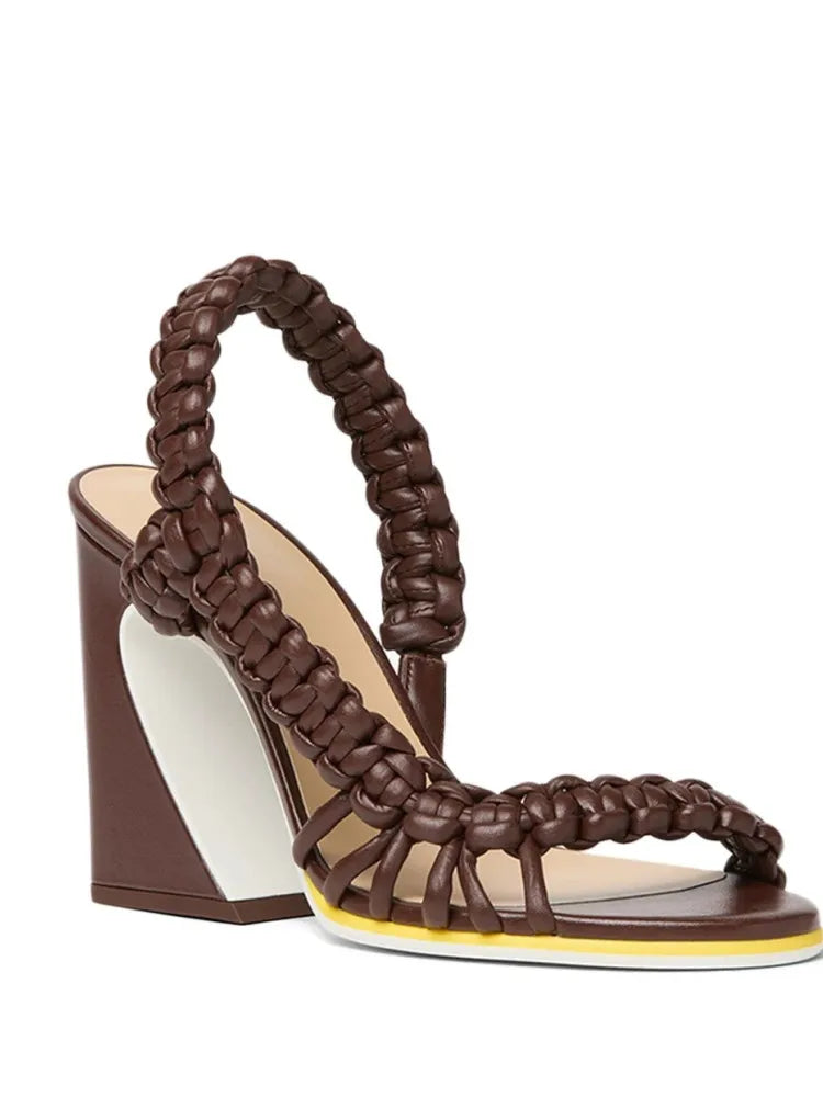 Sandra Woven Heel Sandals